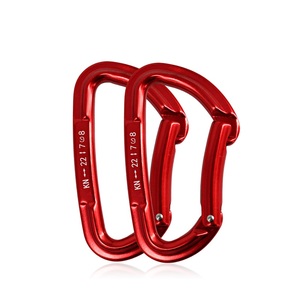 AILOT Mousqueton de sécurité léger 22KN à verrouillage coudé certifié CE/EN362 en aluminium 7075, capacité 500kg pour l'escalade et l'arrêt de chute - Product Image 2