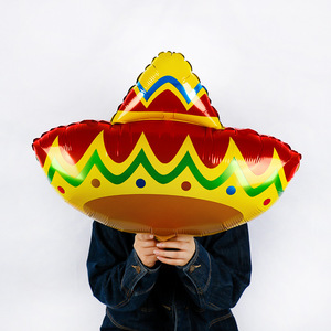 Ballons en aluminium en gros pour la fête mexicaine, le carnaval, le Cinco de Mayo : Taco, Alpaca, Cactus, <span class=keywords><strong>Sombrero</strong></span>, Mylar – Fournitures de décoration pour fêtes - Product Image 4
