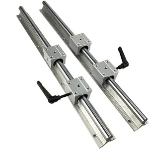 CNC aluminum round linear guide rail SBR12 and linear slide block SBR12UU SBR12LUU