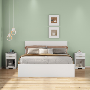 Nightstand With 2 <b>Drawers</b> Golden Handle Modern Design <b>For</b> Living Room Bedroom <b>Storage</b> <b>Drawer</b> Unit - Product Image 4