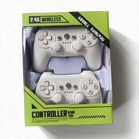 Pour PC, ensemble de manettes de jeu sans fil 2,4 G, 2 joueurs, joystick de jeu compatible avec plusieurs plateformes pour appareil Android/boîtier TV