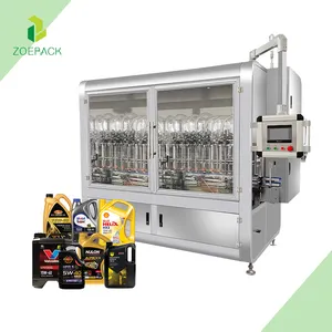 Full Automatic Linear Type Piston Lubricant Engine Car Oil Filling Capping Machine