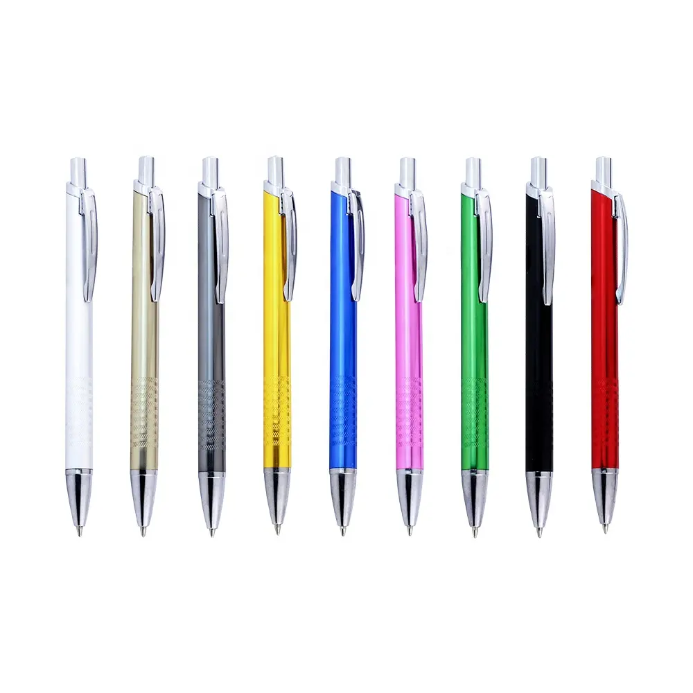 קידום מכירות עט עם לקוחות של לוגו אלומיניום פלסטיק Ballpen 0.7-1mm מילוי