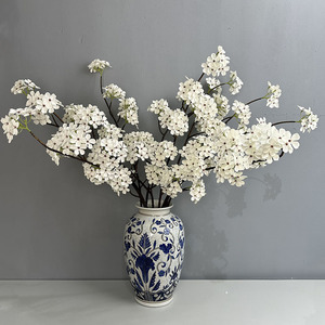 EG-E107 Decoración de Flores Artificiales para Fiestas, Organización de Eventos, Fondo Fotográfico, Flor de Pera Blanca para Boda - Product Image 1