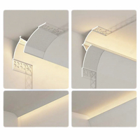 Shunweihome SGX-02 X15 Série 6000 Bandes LED avec profilé en alliage d'aluminium et couvercle en PC pour plâtre et cloisons sèches, anodisé