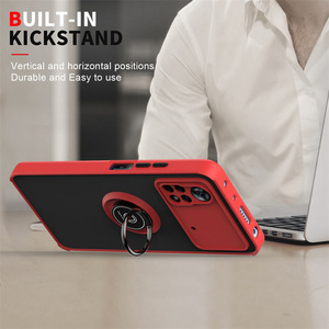 Per Xiaomi Redmi Turbo 3 K50 Note da gioco 11T <span class=keywords><strong>Pro</strong></span> po X5 F6 M4 <span class=keywords><strong>X3</strong></span> <span class=keywords><strong>Pro</strong></span> NFC M5 F4 GT <span class=keywords><strong>Cover</strong></span> opaca custodia posteriore ibrida con anello - Product Image 4