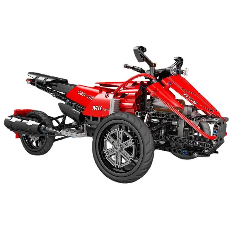 Mold King 23010 Aplikasi Kontrol Bombardier Mainan Sepeda Motor Bata Mekanik Bausteine Spielzeug Teknis untuk Anak Laki-laki