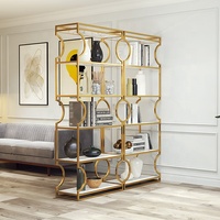 Rvs boek plank met glas