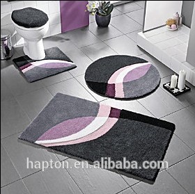 100% micropolyester מופשט אמנות צבעוני אקארד אמבטיה 5 חתיכה סט מצויץ נגד החלקה לטקס חזרה רצפת אמבטיה מחצלת שטיח - Product Image 4