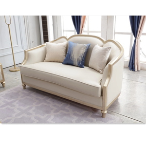 Sofás Modernos para Sala de Estar, Conjuntos de Sofás Americanos de Madera Maciza con Base de Metal Dorado para Sala de Estar - Product Image 1