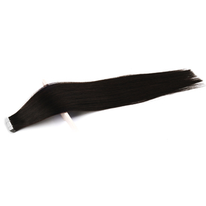Extensions de cheveux humains Remy double drawn de qualité professionnelle, avec cuticules intactes, à bandes adhésives, 40 cm, brun naturel, lisses et soyeuses - Product Image 4
