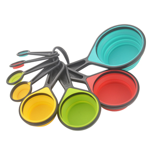 Cốc Đo Silicon Có Thể Gập Lại 8 Chiếc Cốc Đo Cầm Tay & Thìa Đặt Trong 60Ml, 80Ml, 125Ml, <span class=keywords><strong>250Ml</strong></span> - Product Image 2