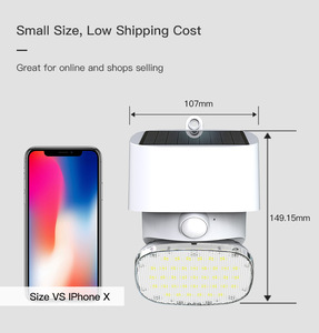 Lampe solaire <span class=keywords><strong>murale</strong></span> SRESKY pour clôture extérieure avec <span class=keywords><strong>luminosité</strong></span> LED et détecteur de mouvement pour jardin, cour et allée - Product Image 3