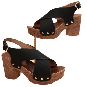 Sandales de mariage sexy pour femmes, été 2026, talon épais, bout ouvert, dessus en PU, bride en T, imperméables, à enfiler - Product Image 5