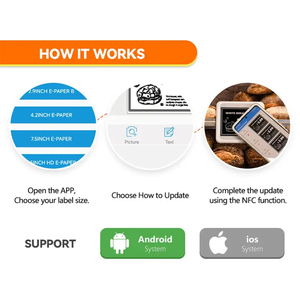 Etiquettes Iot de vente au détail sans fil personnalisées de 1.54 pouces avec affichage électronique des prix pour solution de vente au détail intelligente de dépanneur en libre service - Product Image 5