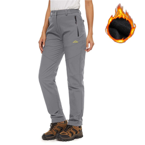 Men'<strong>s</strong> Trousers Fleece Lining Thick Soft Shell <strong>Womens</strong> Hiking Pants Climbing Mountain Trousers Zipper Pockets Bottoms - Product Image 4