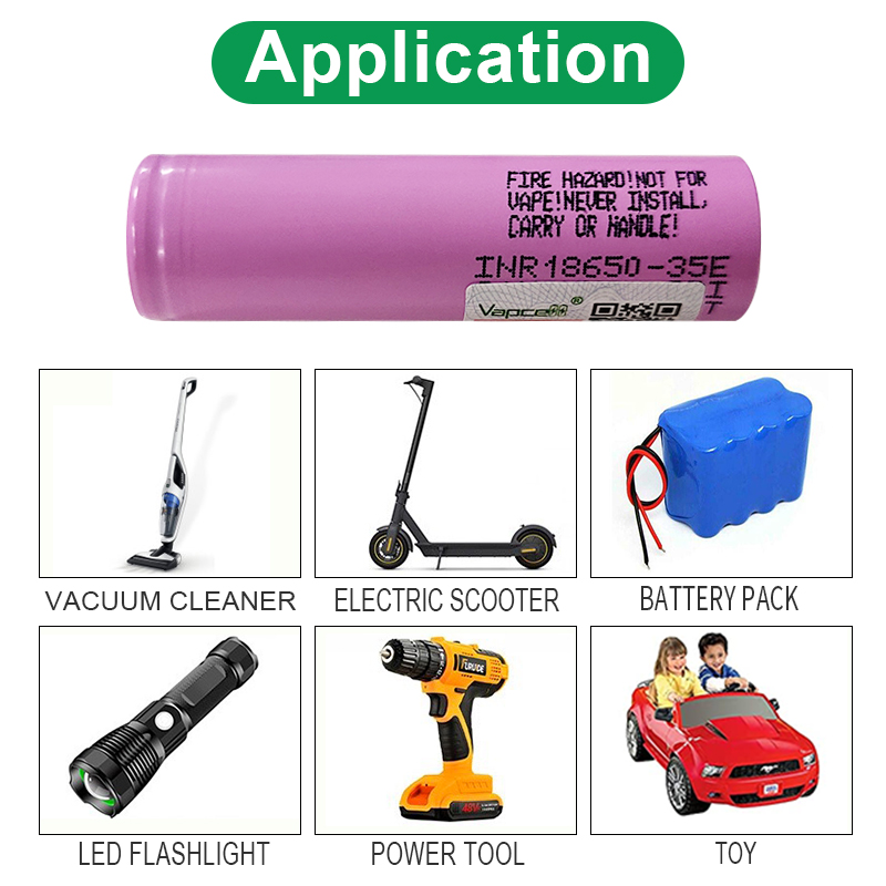 Korea SAM 18650 35E Pink Deep Cycle Battery - 3.7V Li-ion
