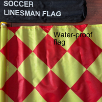 Drapeau de juge de jeu rotatif en alliage d'aluminium de haute qualité 38x32cm, indispensable pour les arbitres de football et les matchs de football