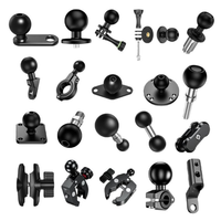 Base de montage de boule en alliage d'aluminium composant tête boule adaptateur support de tablette accessoires assemblage de pièces pour moto