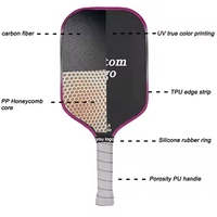 Raquette de pickleball en fibre de carbone USAPA CYC avec noyau en nid d'abeille PP pour l'entraînement sportif