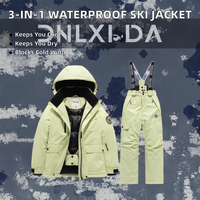 Veste d'hiver 3-en-1 de haute qualité, imperméable, coupe-vent, respirante, anti-humidité, grande taille, pour la chasse, le camping et le ski, avec fermeture éclair