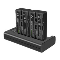 شاحن بطارية Neewer NP-F550 لـ NP-F970 F750 F960 F530 F570 CCD-SC55 TR516 TR716 وغيرها، عبوة من قطعتين 2600 مللي أمبير بديلة