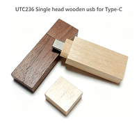 Nouvelle clé USB 32 Go OTG en bois de type C UTC236, personnalisable en gros, avec garantie d'un an, directement de l'usine