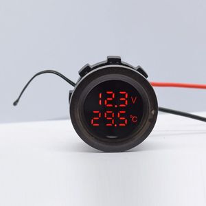 Nhiệt Độ Xe Màn Hình Hiển Thị Kép Nhiệt Độ Vôn Kế Nhiệt Rõ Ràng Ổn Định Hiển Thị Đơn Giản Không Thấm Nước Cài Đặt - Product Image 5