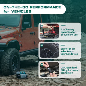 Vebu 150psi תצוגה דיגיטלית מדחס אוויר 12v מתנפחים צמיג עם כיבוי אוטומטי & פונקציית צג לחץ צמיג מראש - Product Image 6