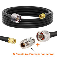 Câble coaxial LMR400 à faible perte de 20 m, ligne d'extension, alimentation RF, transmission de signal, diamètre 5,0 mm, câbles de communication