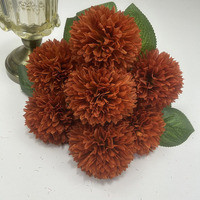 Bouquet de fleurs artificielles de chrysanthèmes à 7 têtes, fait main, moderne, pour Noël, Thanksgiving, la Saint-Valentin, le Nouvel An