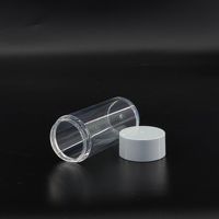 Emballage cosmétique transparent cylindrique en PS pour 30 capsules de sérum, flacon scellé, matériau d'emballage d'échantillons, logo personnalisé