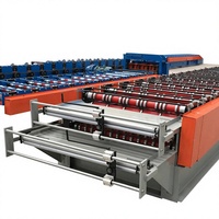 Machine de formage à froid de panneaux de toiture et de mur double couche en acier, ligne de production de tôles