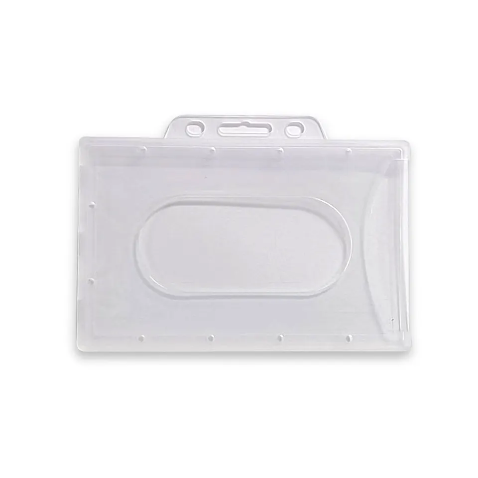 Transparent Plastic Card Holder - ID Card holder - Vertical Hard Plastic ID Name
