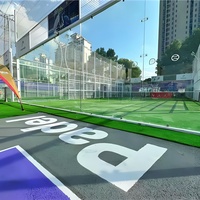 Terrain de padel panoramique intérieur et extérieur, classique, pour entreprises, achat en gros