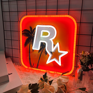Décoration lumineuse Sin City Neon Light pour jeux e-sportifs, <span class=keywords><strong>logo</strong></span> R Star Vice City lumineux, modèle <span class=keywords><strong>GTA</strong></span>, écran LED, alimentation DC, UV - Product Image 2