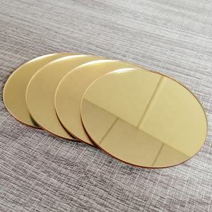 Vente en gros, vente en gros, plaques de miroir en plastique pmma couleur or clair, plaques de miroir en plexiglas acrylique - Product Image 1