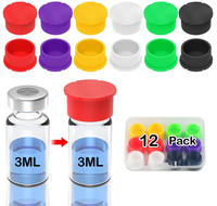 Vente en gros de bouchons de flacons en silicone de 13 mm et 20 mm, bouchons de flacons colorés, bouchons de flacons pharmaceutiques, bouchons en caoutchouc de laboratoire, logo personnalisé
