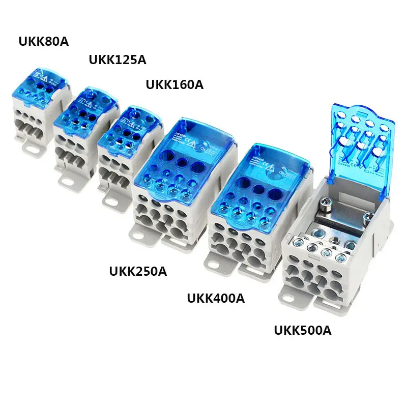 Caixa de distribuição trilho sdpicol1pc ukk80a, ukk125a ukk160a ukk250a ukk400a ukk500a, bloco terminal 1 em muitos din