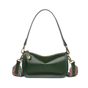 Vegetable Tanned <strong>Leather</strong> Women's Double Shoulders Crossbody Messenger <strong>Italy</strong> Style Small Bag - Product Image 2