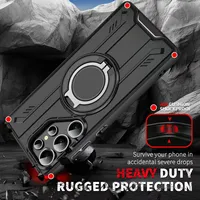 Étui magnétique avec support en métal 360° pour Samsung Galaxy S25 S24 S23 S22 Ultra Plus, charge sans fil, protection antichoc