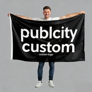 Servicios de Personalización de Publicidad Promocional, Bandera Publicitaria de Tela de Poliéster con Logotipo en Blanco para Sublimación, Bandera Voladora para Exteriores - Product Image 3