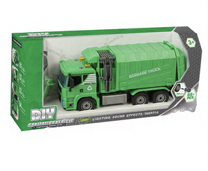 SamToyCn <span class=keywords><strong>Camion</strong></span> <span class=keywords><strong>della</strong></span> <span class=keywords><strong>Spazzatura</strong></span> <span class=keywords><strong>Giocattolo</strong></span> in Plastica ABS Unisex con Funzione di Sollevamento a Frizione e 1 Bidone <span class=keywords><strong>della</strong></span> <span class=keywords><strong>Spazzatura</strong></span> per Bambini dai 5 ai 13 Anni, Scala 1:64 - Product Image 4