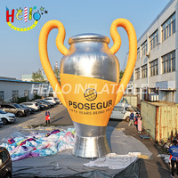 Trophée Géant Gonflable Doré, Modèle Coupe, Sculpture d'Éloge Argentée pour Événements Sportifs, Compétitions, Cérémonies de Remise des Prix, Accessoires
