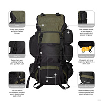Mochila de senderismo personalizada, gran capacidad, para acampar, senderismo, resistente al agua, marco interno, nueva