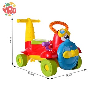 Cartoon Kid walker toy car ride on car con luce e musica per ragazzino e ragazza - Product Image 4