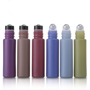 En Stock Morandi Serie 10 Colores Rollo en Botella de Vidrio 10ml Botella de Aceites Esenciales con Rodillo de Acero y Tapa de Oro Brillante/Brillante - Product Image 3