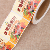 Étiquettes personnalisées autocollantes pour aliments et boissons, estampage à chaud doré, impression couleur, vinyle imperméable pour emballage