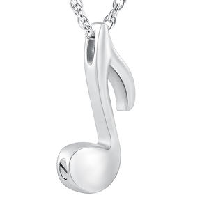 Müzik not kremasyon takı külleri için paslanmaz çelik not Urn kolye kolye hatıra anıt mücevherat Boys için, kızlar - Product Image 1