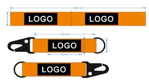 <b>Custom</b> Advertising Lanyard Pvc Logo <b>Key</b> Chain Polyester and Nylon Short Strap With Fashion Eagle Mouth Buckle - Product Image 3